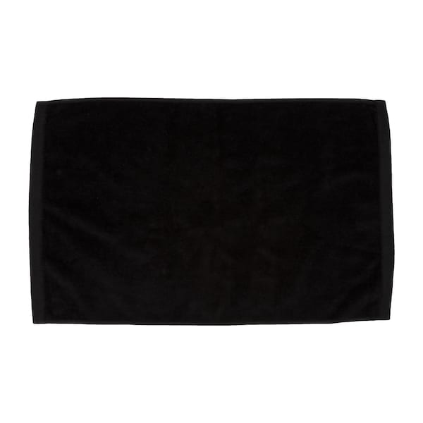 Towelsoft Premium Velour Hand Face Sports Towel 16 inch x26 inch Black HandTowel-GV1201-BLK - main